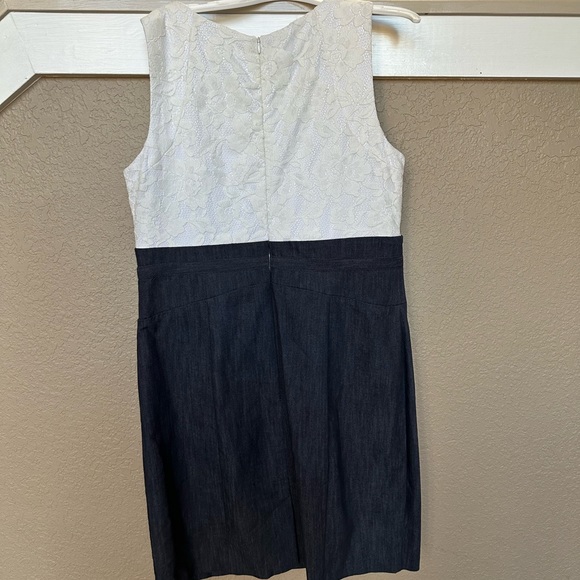 Size 14. Dressbarn.  Worn once to a wedding.  Great lace detail on top. Zip back - Picture 3 of 4